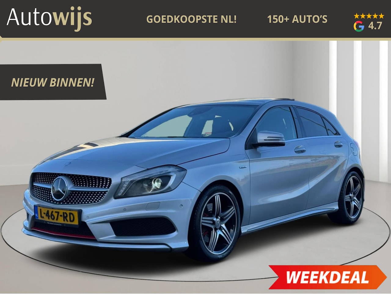 Mercedes-Benz A-klasse - 250 Sport Ambition|SPORT|LEDER|PANO|AUT|H&K|211PK|MEMORY - AutoWereld.nl