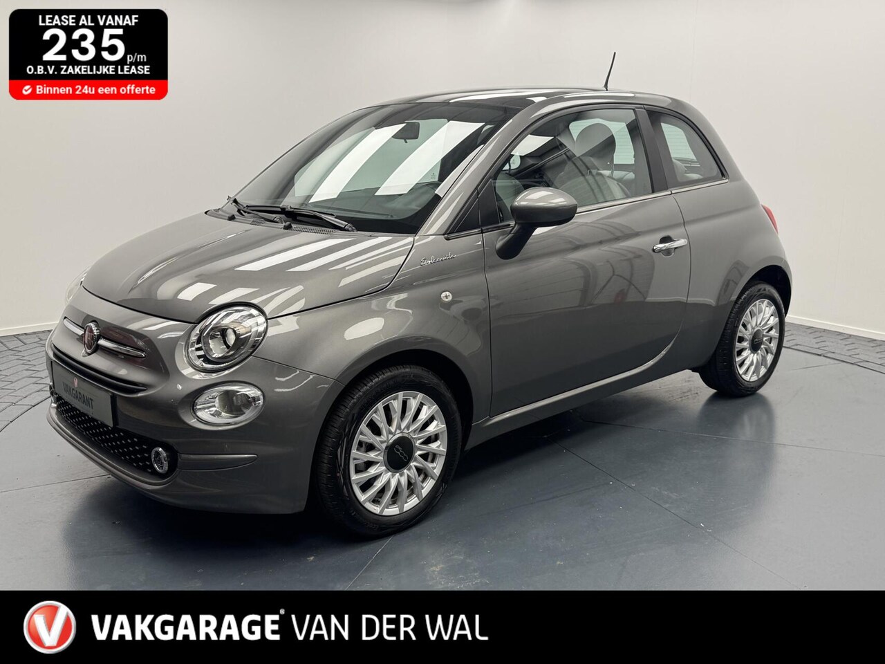 Fiat 500 - 1.0i Hybrid Dolcevita Navigatie-Cr.contr-Clima-Panoramadak-Parkeersensoren-Leder-Lm15''vel - AutoWereld.nl