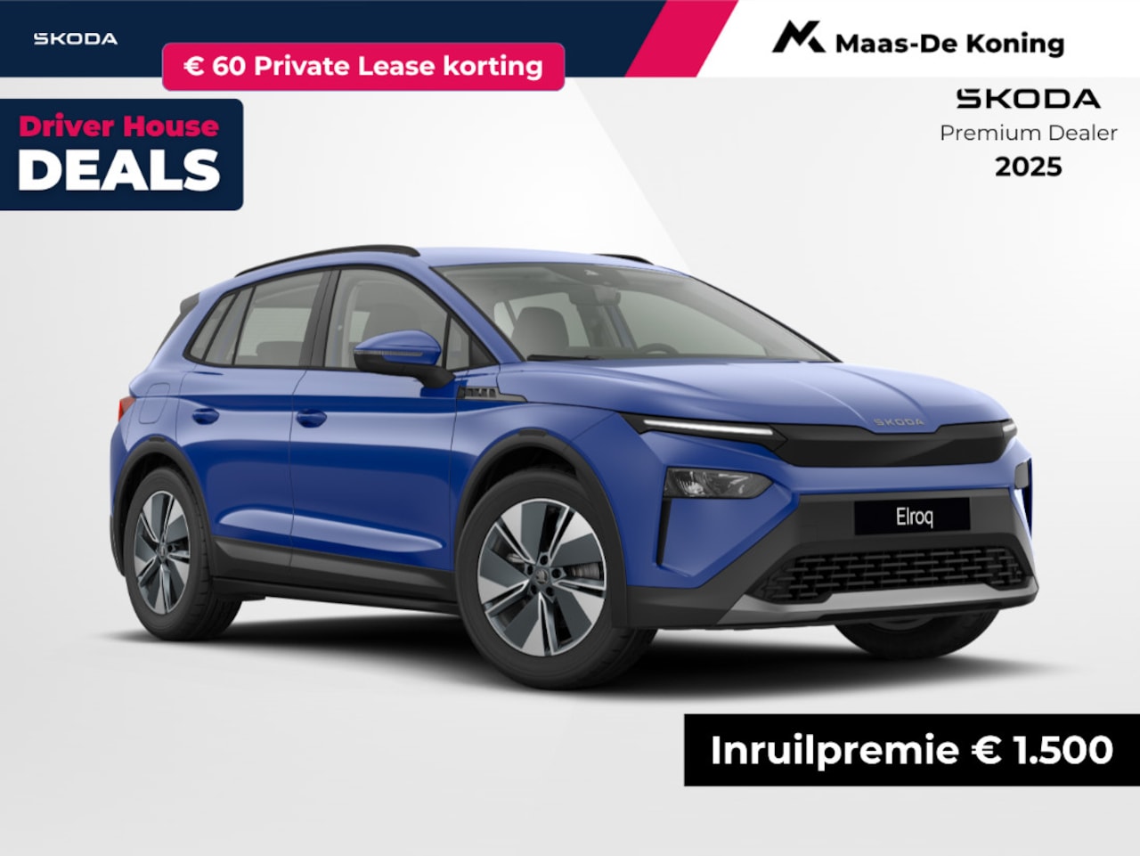 Skoda Elroq - Selection Elektromotor 125 kW / 170 PK SUV | Wegklapbare Trekhaak | PRIVATELEASE 407,- PER - AutoWereld.nl