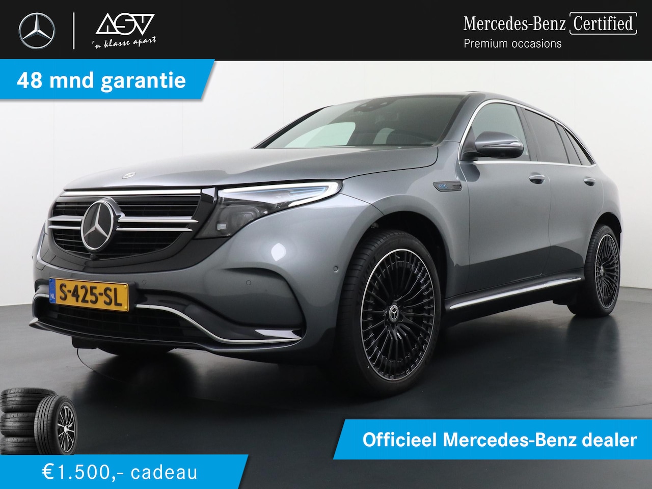Mercedes-Benz EQC - 400 4MATIC AMG Line 80 kWh Accu | Schuif - Kanteldak | Distronic Cruise Control | Memory S - AutoWereld.nl