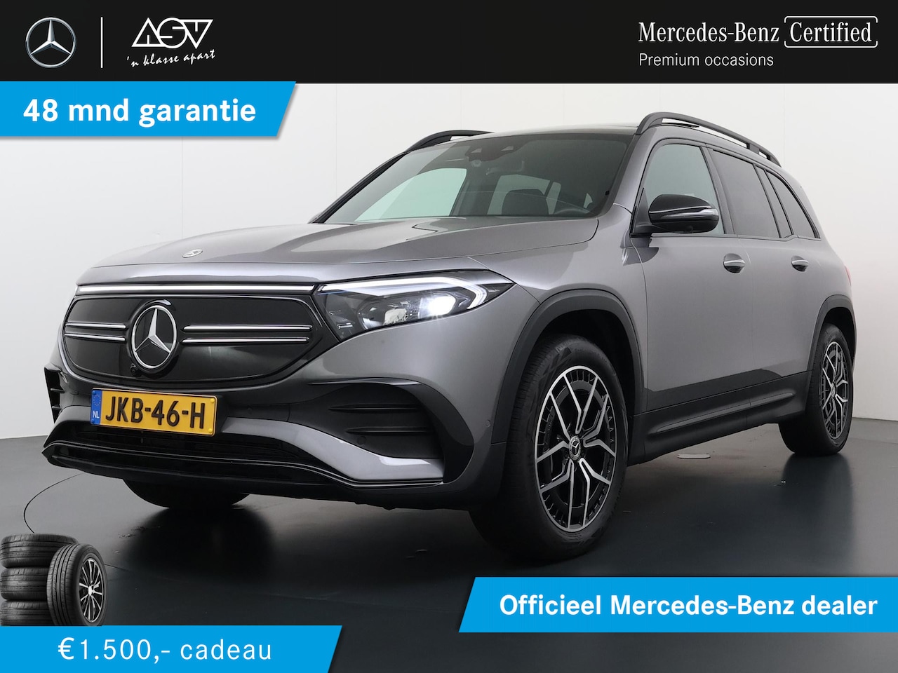 Mercedes-Benz EQB - 300 4MATIC AMG Line 7-pers. 67 kWh accu | Panorama - Schuifdak | Sfeerverlichting | 360° C - AutoWereld.nl