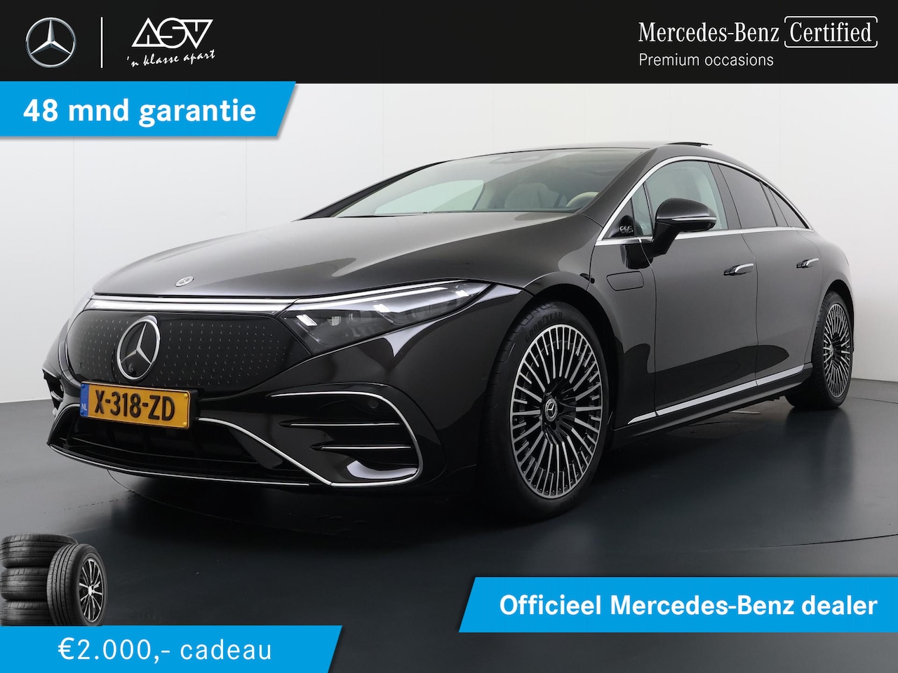 Mercedes-Benz EQS - 450+ AMG Line 108 kWh Accu | Massage Stoelen Voor | Luchtvering en Achterasbesturing | Sto - AutoWereld.nl
