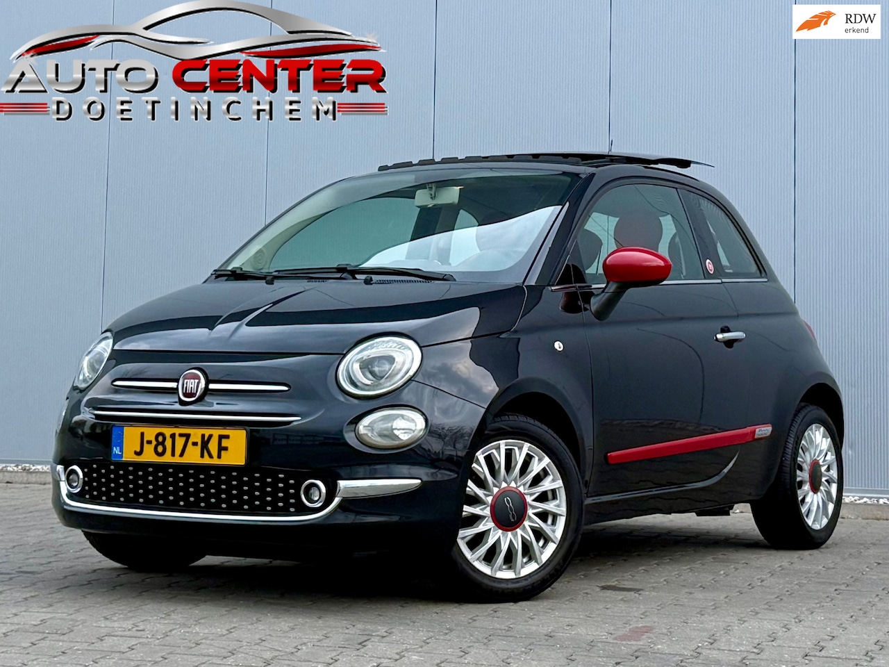 Fiat 500 - 1.2 Lounge Rosso Amore Edition Panoramadak - AutoWereld.nl