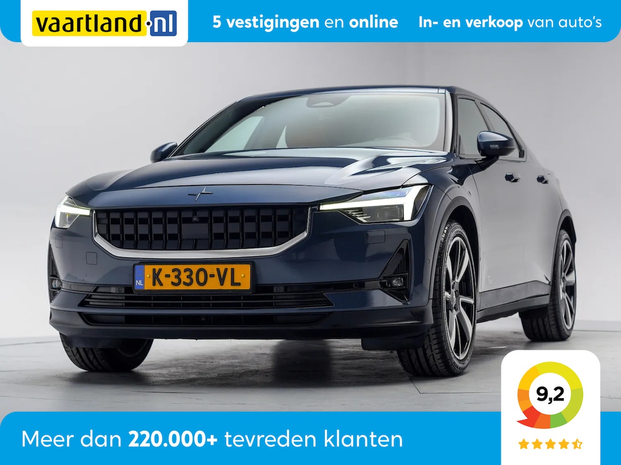 Polestar 2 - 78 kWh Long Range Dual Motor Pilot Plus [ Panorama Navi 360° Comfortstoelen ] - AutoWereld.nl
