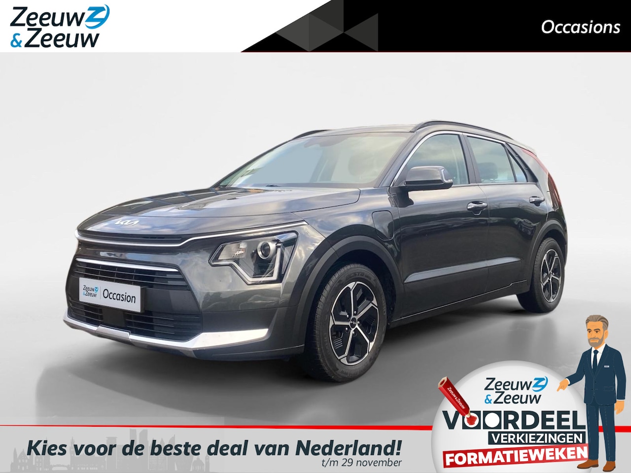 Kia Niro - 1.6 GDi PHEV DynamicLine | Stoelverwarming + Stuur verwarming voor | Afneembare trekhaak | - AutoWereld.nl