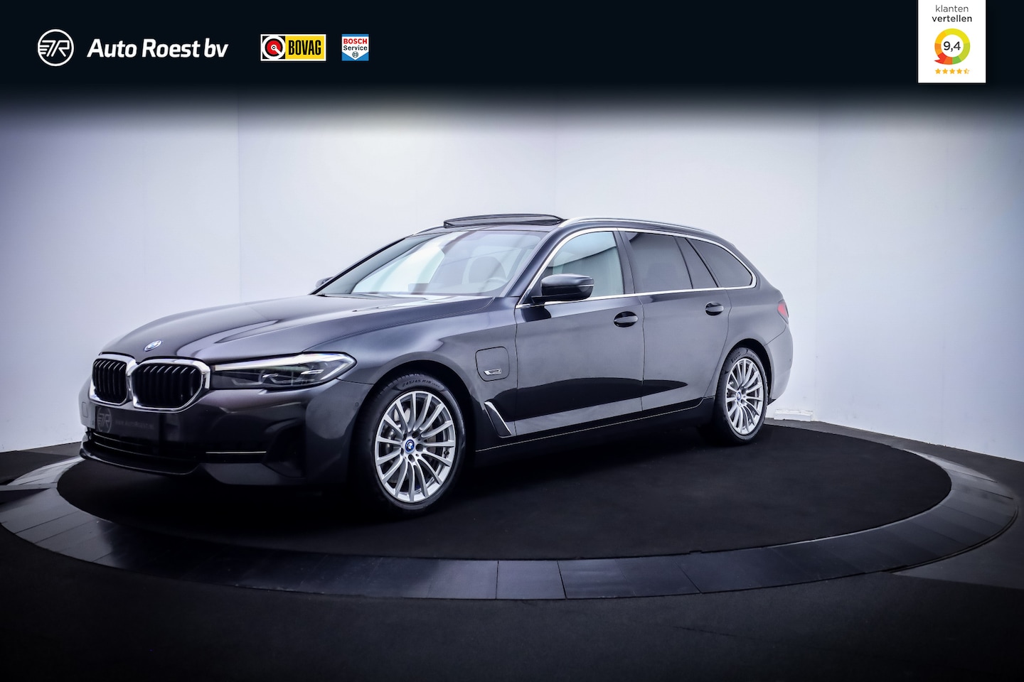 BMW 5-serie Touring - 530e HIGH EXECUTIVE PANO | LEDER | CAMERA | CARPLAY | STOELVERW | ELEK KLEP | FULL LED | L - AutoWereld.nl