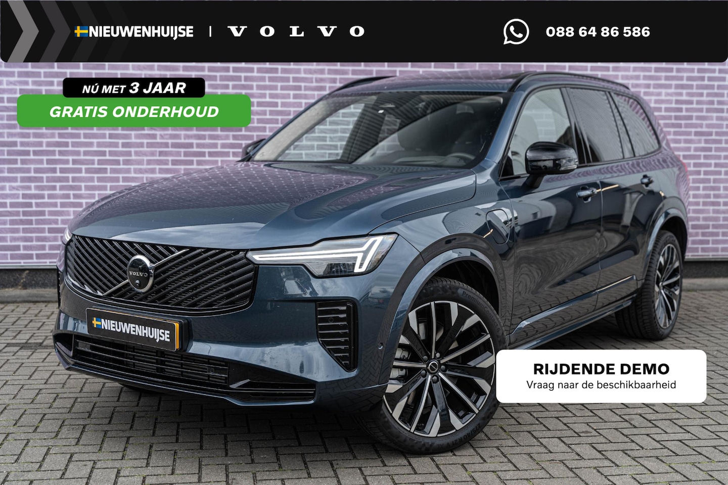 Volvo XC90 - T8 Plug-in hybrid AWD Ultra Dark | 7-Zits | Google | Longe Range | Luchtvering | Gelaminee - AutoWereld.nl