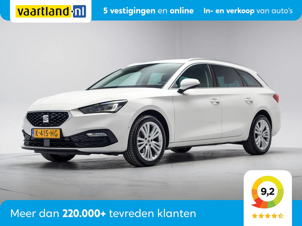 SEAT Leon Sportstourer - 1.5 eTSI 150pk Style Launch Edition Aut. NW MODEL [ LED Navi Camera ] - AutoWereld.nl