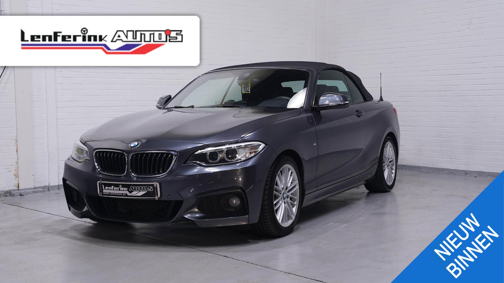 BMW 2-serie Cabrio - 225d M Sport Navi, Leder, 2-zone clima, PDC V+A, stuur + stoelverwarming, trekhaak afneemb - AutoWereld.nl