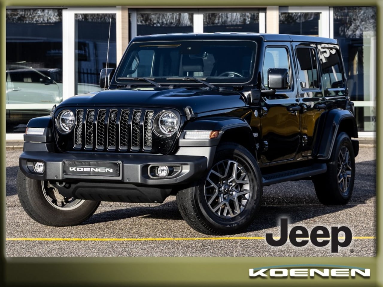 Jeep Wrangler - 4xE 380 4wd Autom. Overland CLIMA / LEER / ADAPT. CRUISE - AutoWereld.nl