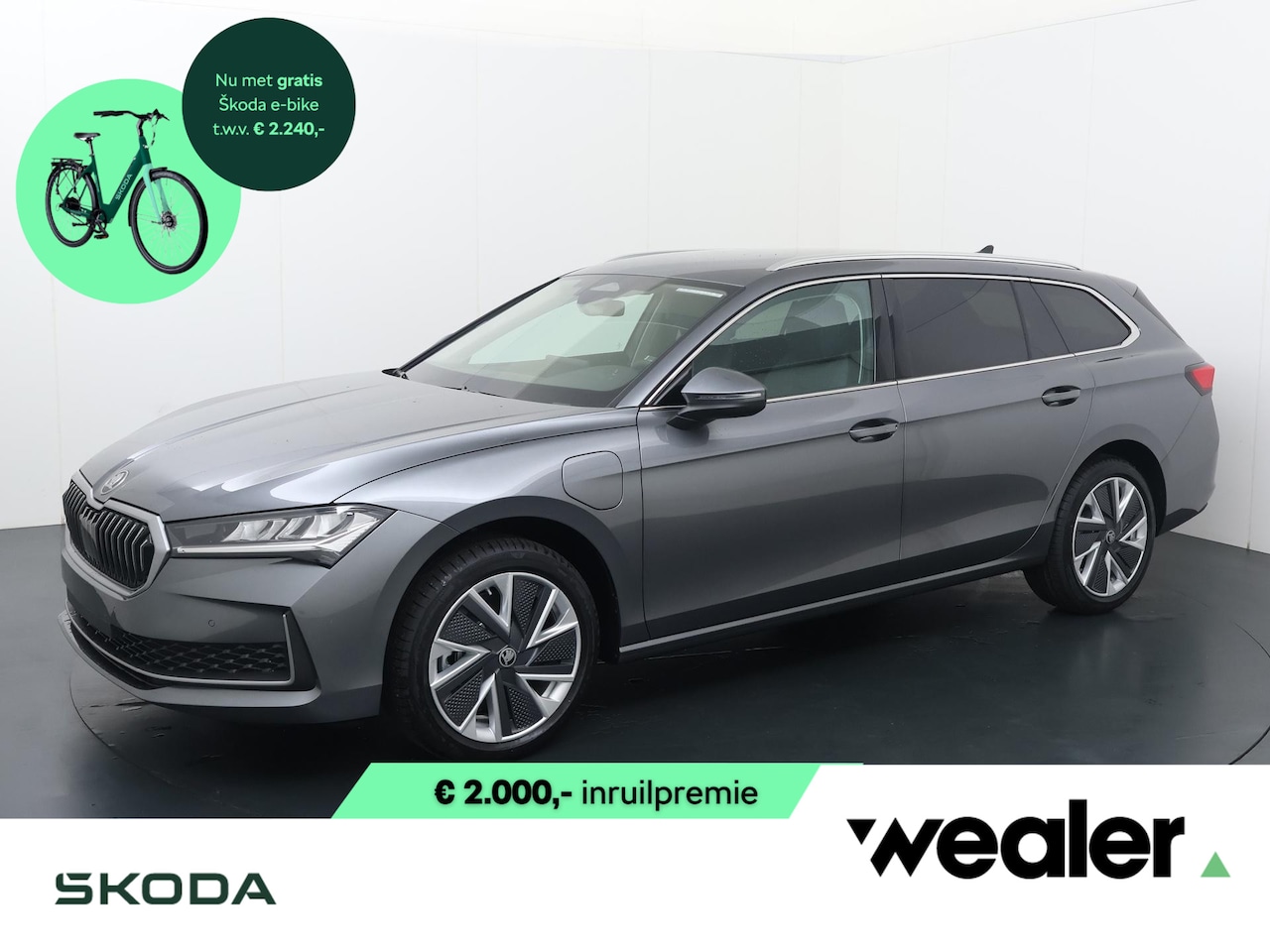 Skoda Superb Combi - Business Edition 1.5 TSI PHEV 204 PK | Gratis E-Bike | Trekhaak | 18" Lichtmetalen velgen - AutoWereld.nl