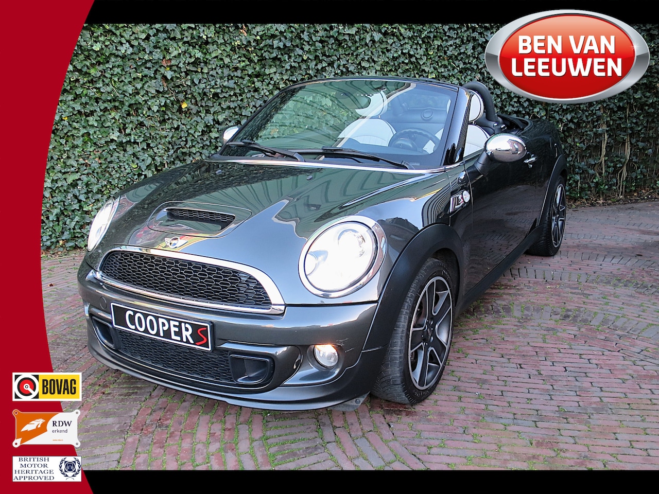 MINI Roadster - 1.6 Cooper S Chili R59 met elek. kap, xenon, leder, BT, HK audio en 17" - AutoWereld.nl