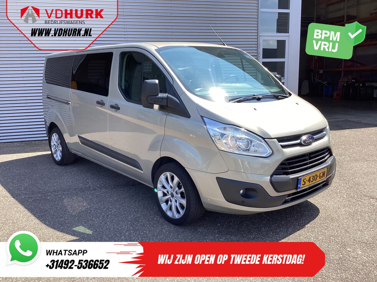 Ford Transit Custom Tourneo - 2.0 TDCI 130 pk L2 EXPORT EUR6 9 Pers/ 9P/ Airco/ Cruise/ PDC/ LMV/ Trekhaak - AutoWereld.nl