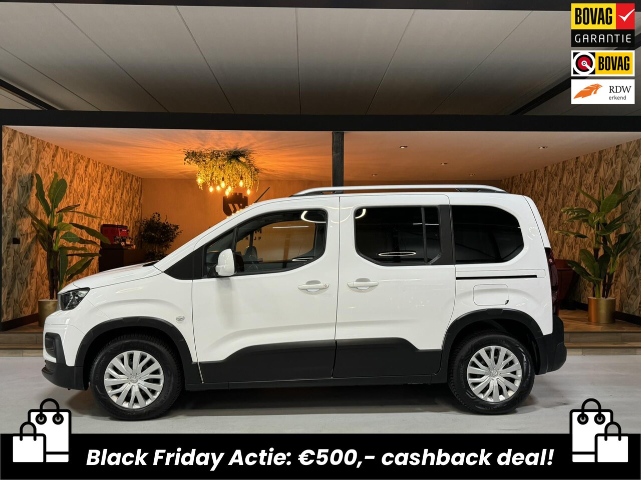 Peugeot Rifter - 1.2 Puretech Allure Garantie Trekhaak Carplay Cruise Lane PDC Navi Rijklaar - AutoWereld.nl