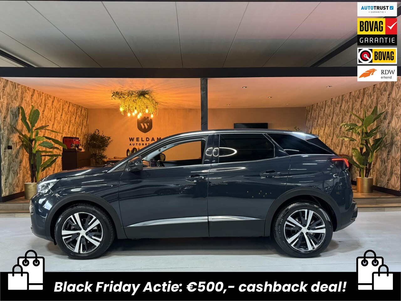 Peugeot 3008 - 1.2 PureTech Allure Garantie Memory Leder 360 Blindspot StoelVW Carplay ACC Lane Clima Nav - AutoWereld.nl