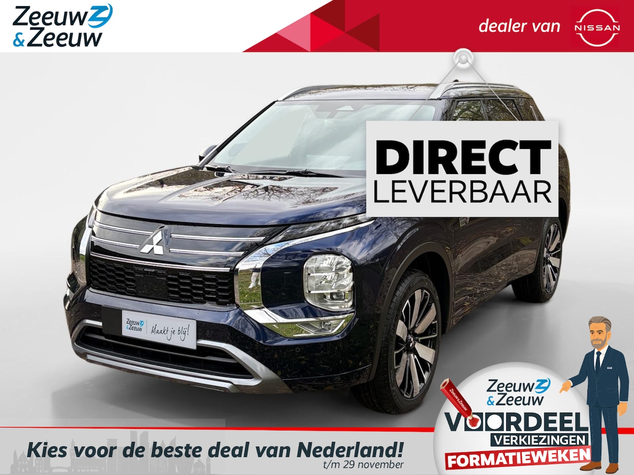 Mitsubishi Outlander - 2.4 PHEV Instyle | NIEUW MODEL | 6000 EURO KORTING| € 500 EURO ACCESSOIRE CHEQUE | NU DIR - AutoWereld.nl