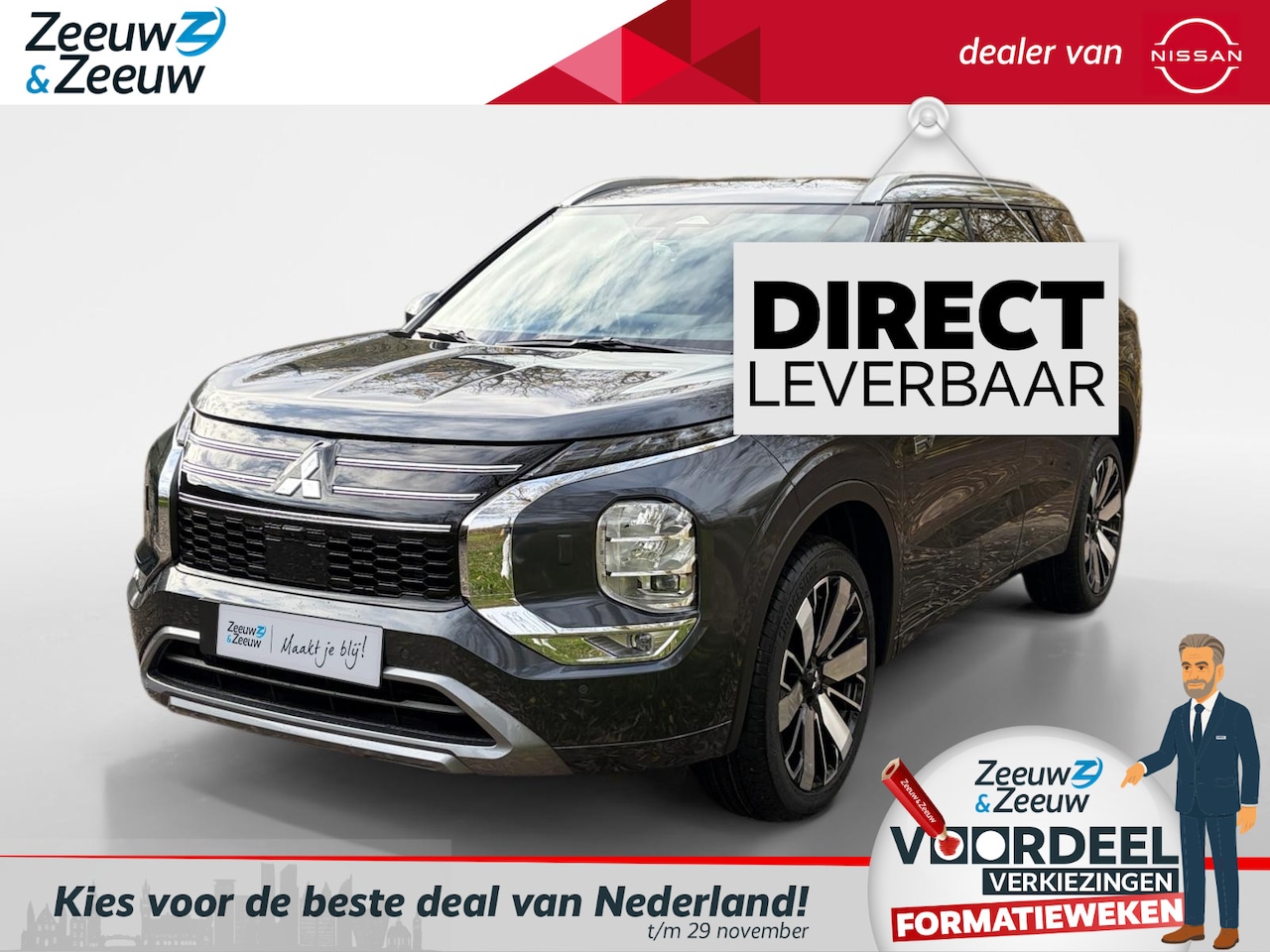 Mitsubishi Outlander - 2.4 PHEV Instyle | NIEUW MODEL | 6000 EURO KORTING| € 500 EURO ACCESSOIRE CHEQUE  | NU DIR - AutoWereld.nl