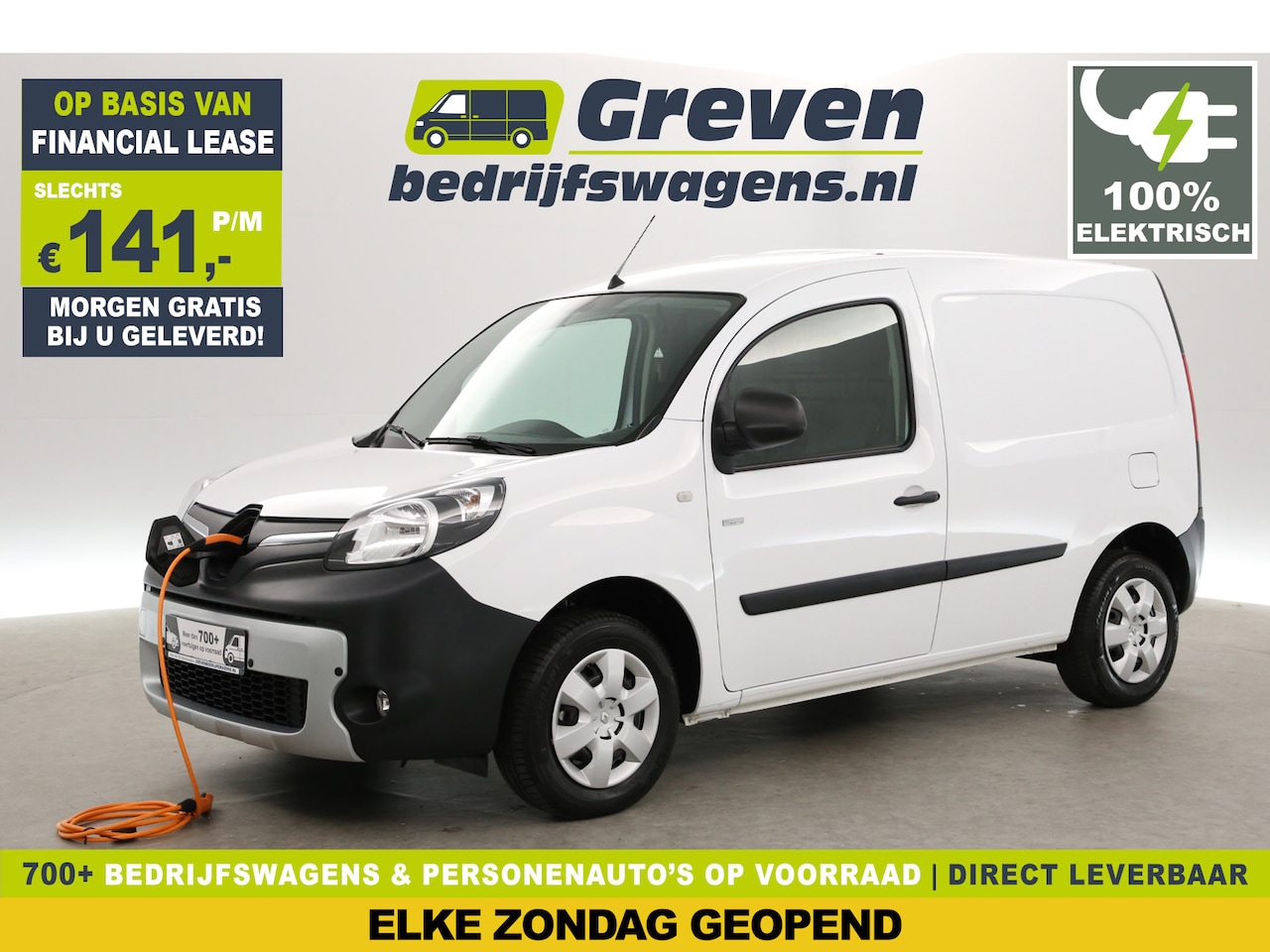 Renault Kangoo - Z.E. 33 kWh Huur-Accu | Elektrisch | Airco | Cruise | Parkeersens. | Stoelverw. - AutoWereld.nl