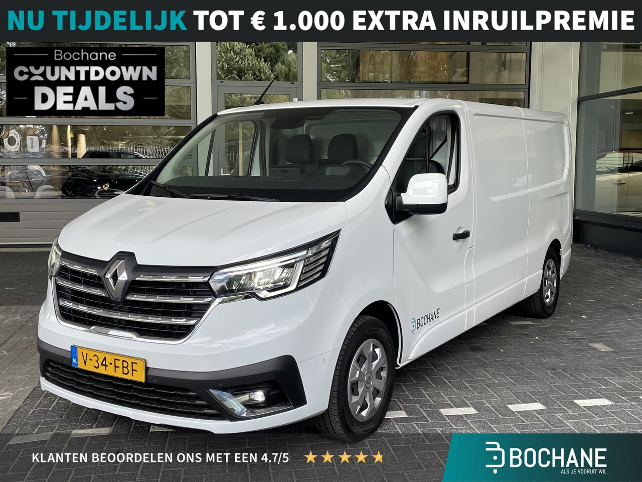 Renault Trafic E-Tech - T29 L2H2 Advance 52 kWh Renault Trafic E-Tech T29 L2H2 52 kWh Airco | Applecarplay/Android - AutoWereld.nl