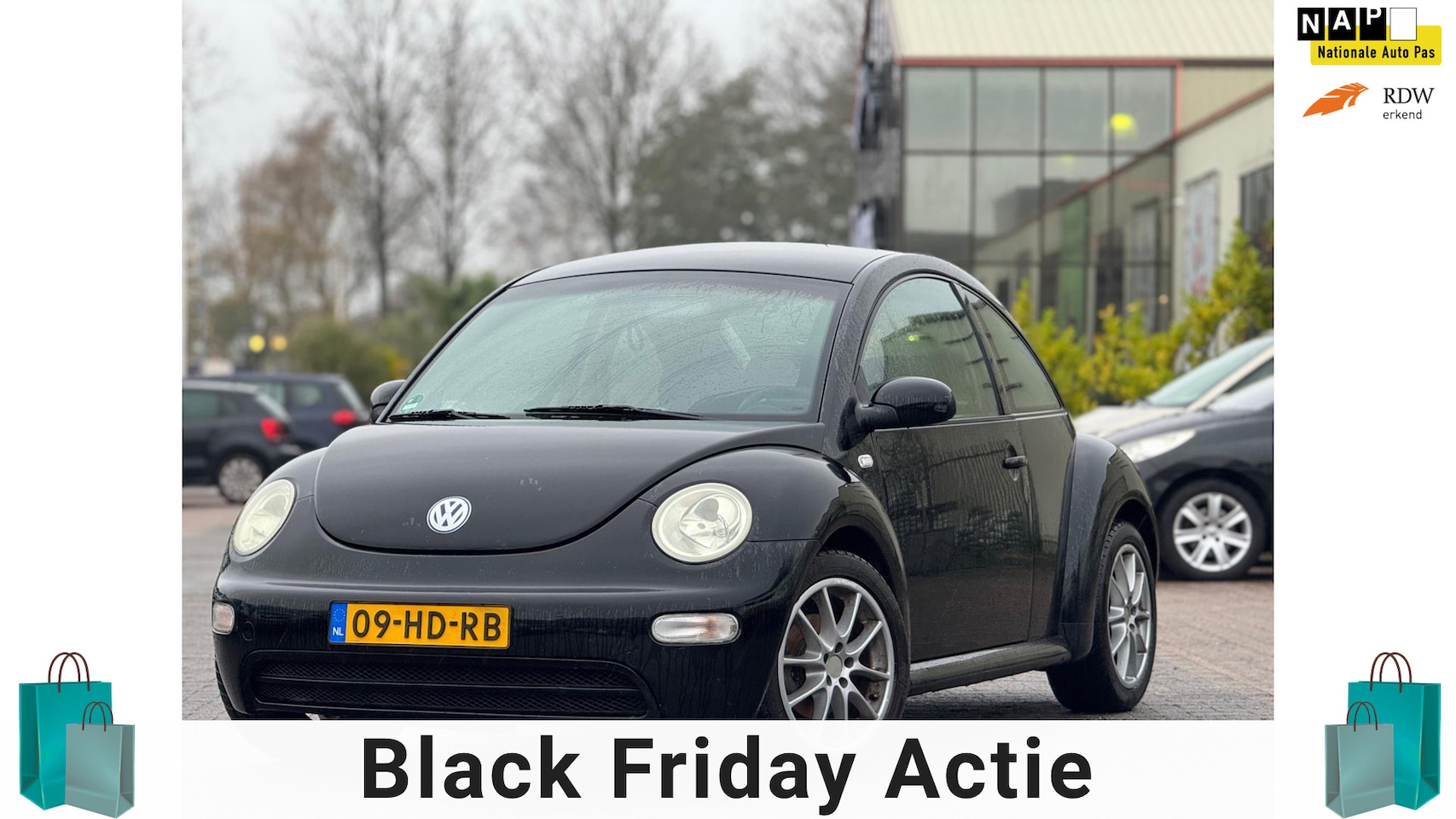 Volkswagen New Beetle - 1.6 | Airco | Elektrische ramen | Elektrische spiegels | 16 inch velgen | 2 sleutels - AutoWereld.nl