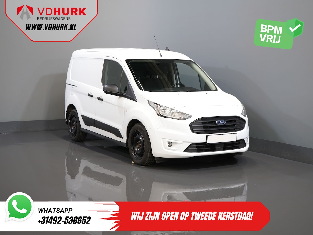 Ford Transit Connect - 1.0 Ecoboost 100 pk Trend BENZINE BPM VRIJ! Standkachel/ Stoelverw./ PDC/ Cruise/ Trekhaak - AutoWereld.nl