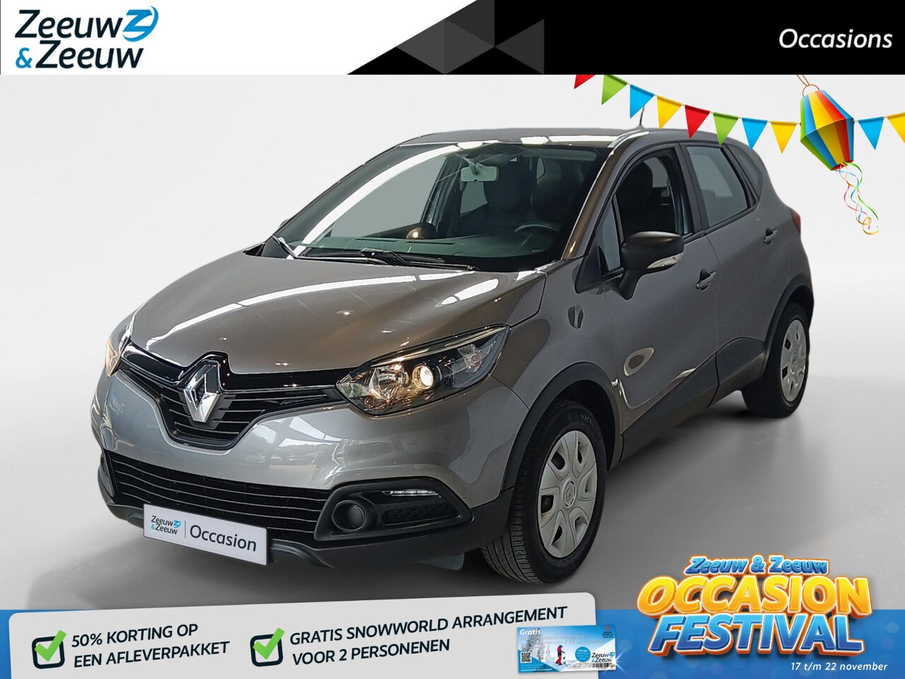 Renault Captur - 0.9 TCe Authentique *Airco*Tel Bluetooth*Cruise Control*Trekhaak*1e Eigenaar! - AutoWereld.nl