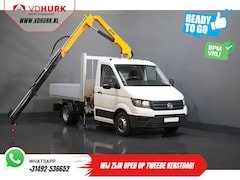 Volkswagen Crafter - 50 165 pk Effer 352S Kraan/ Crane/ Kran/ Autokran/ PTO/ Open laadbak/ Dubbel Lucht