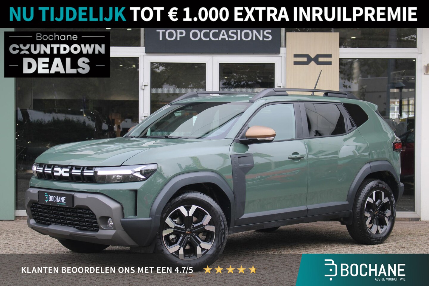 Dacia Duster - 1.6 Hybrid 140 Extreme Automaat | Navigatiesysteem | Achterruitrij Camera - AutoWereld.nl