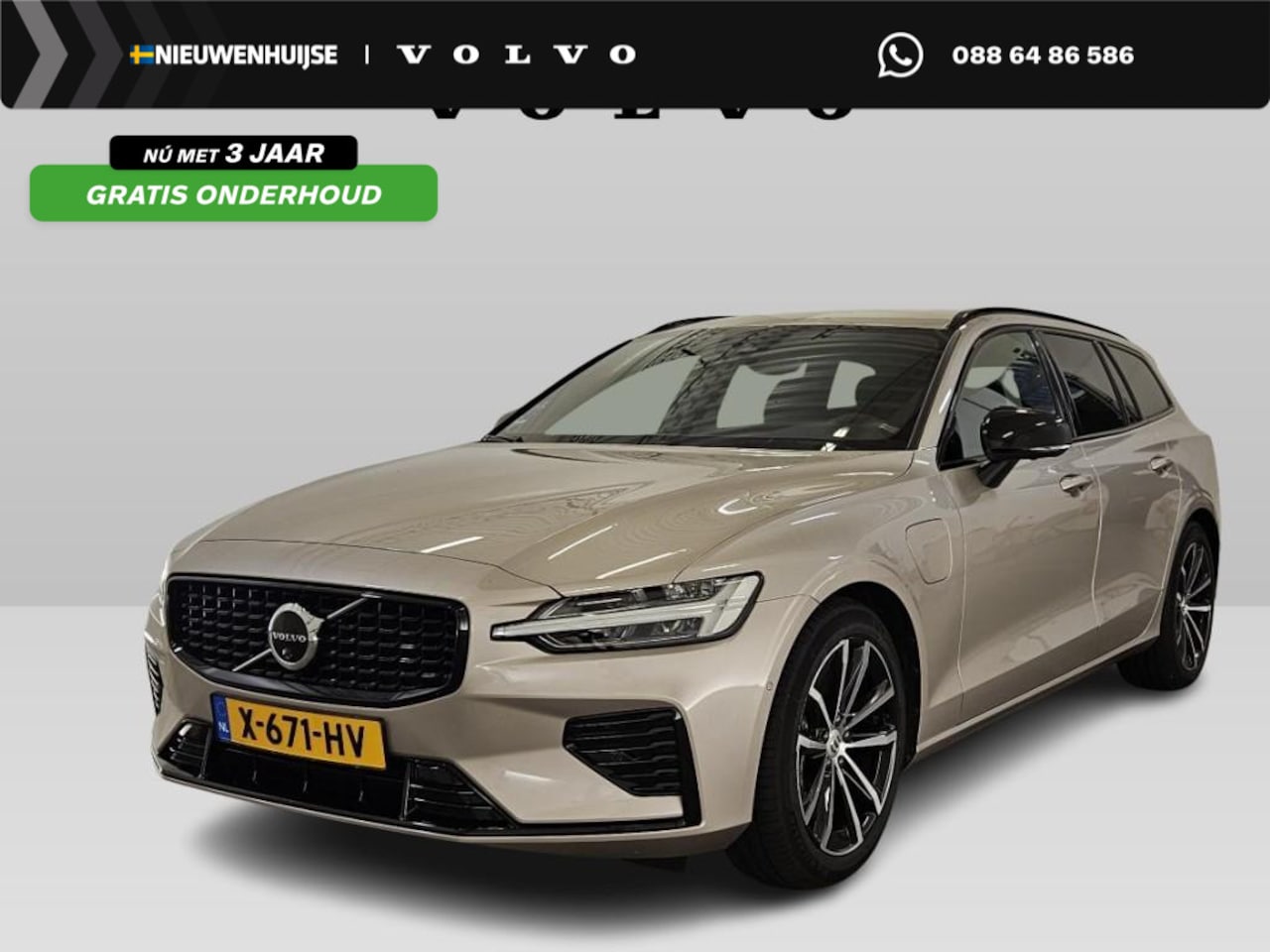 Volvo V60 - 2.0 T6 Plug-in hybrid AWD Plus Dark | Long Range | Adaptieve Cruise Control | Harman Kardo - AutoWereld.nl