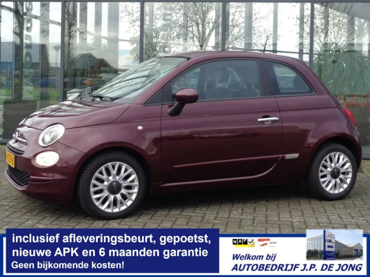 Fiat 500 - 0.9 TwinAir Turbo Popstar 80 PK | Automaat | Airco | Lichtmetalen velgen | All season | NL auto | Unieke kleur - AutoWereld.nl