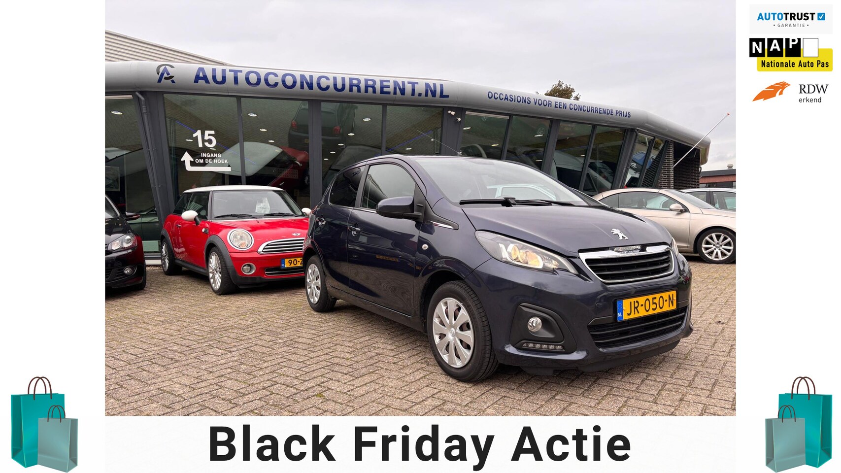 Peugeot 108 - 1.0 e-VTi Active 1.0 e-VTi Active, Carplay, Airco, Inruil mogelijk. - AutoWereld.nl
