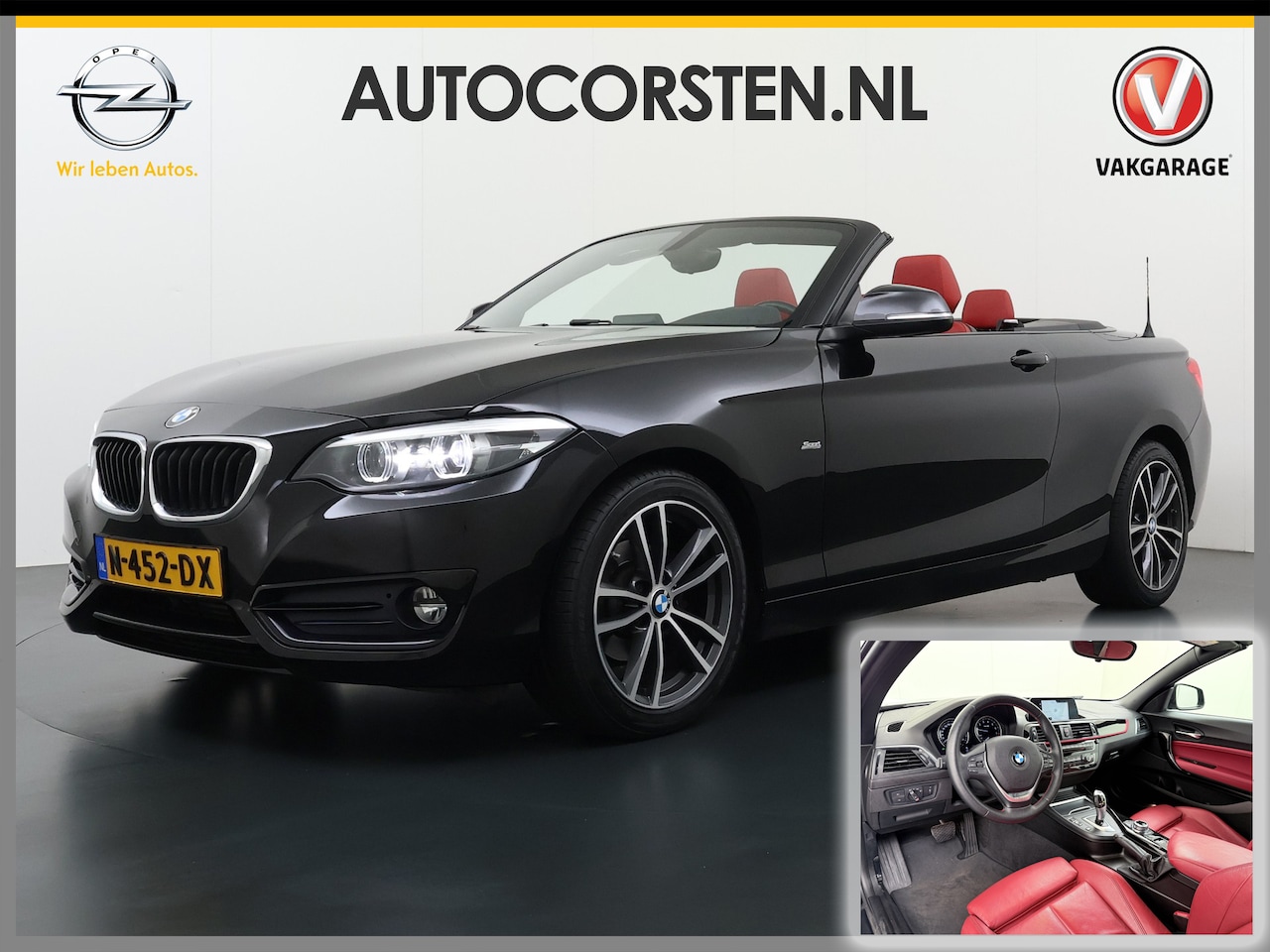 BMW 2-serie Cabrio - 218I 136pk AUT-8 Leer+Verwarmd Navi Connected-Drive Ecc Cruise Control Pdc High Executive - AutoWereld.nl