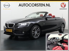 BMW 2-serie Cabrio - 218I 136pk AUT-8 Leer+Verwarmd Navi Connected-Drive Ecc Cruise Control Pdc High Executive