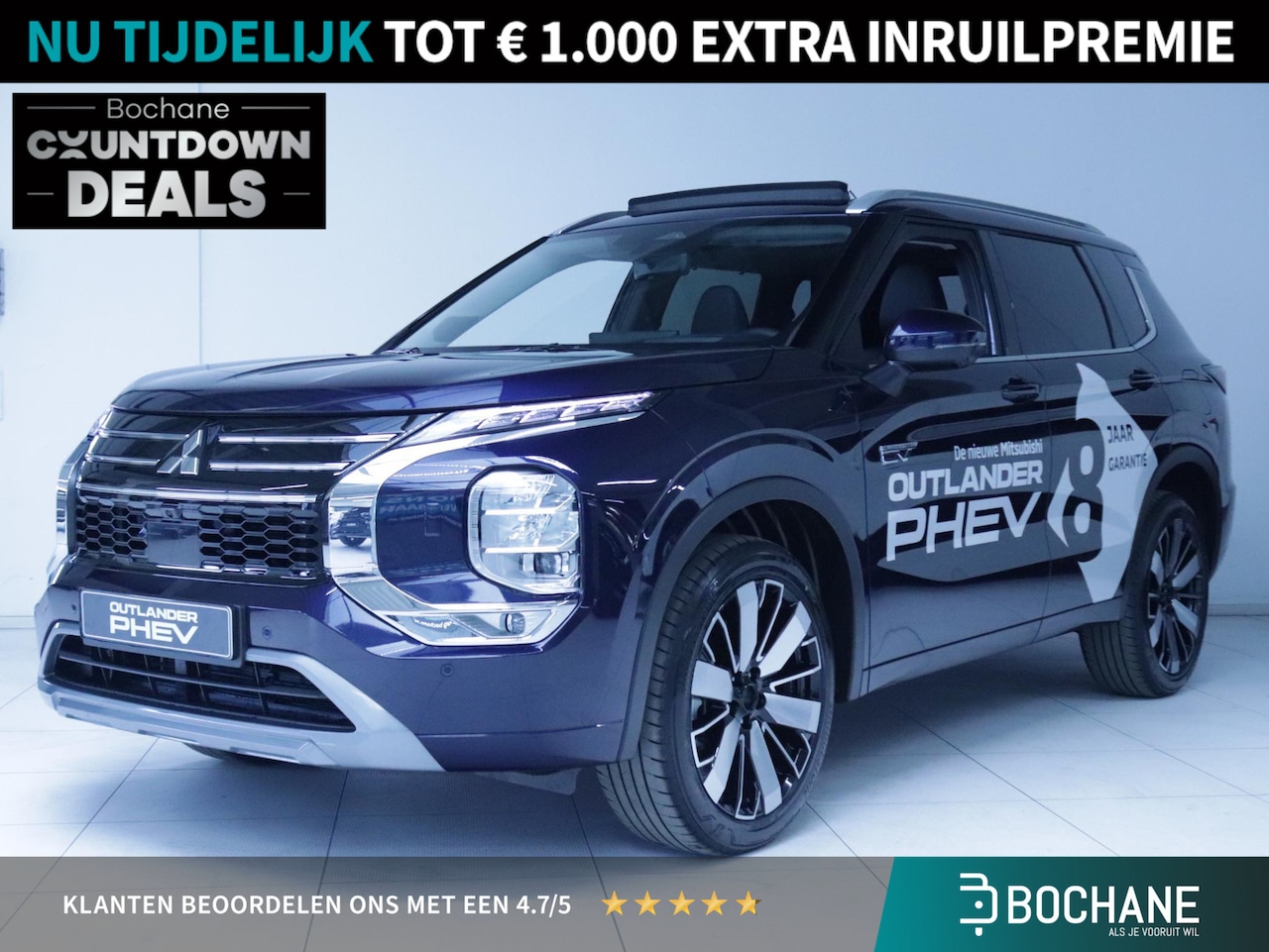 Mitsubishi Outlander - 2.4 PHEV Instyle Leder/Schuifdak/Navi/Clima/Camera - AutoWereld.nl