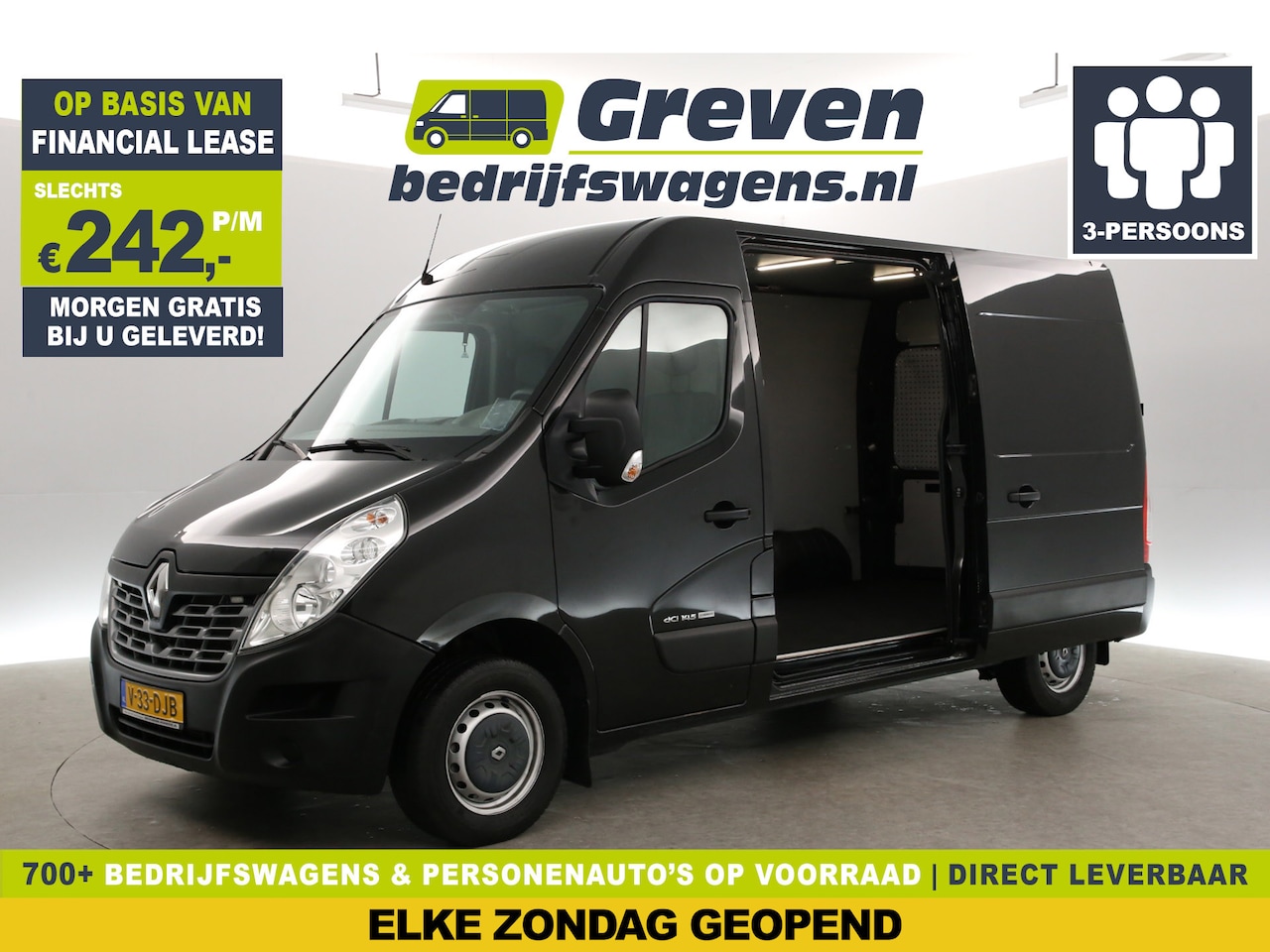 Renault Master - T35 2.3 dCi 146PK L2H2 | Airco | 2xSchuifdeur | 3-Zits | Trekh. | Cruise | Camera - AutoWereld.nl