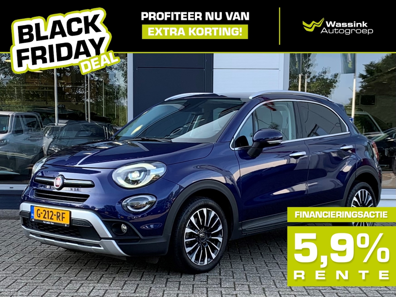 Fiat 500 X - BLACK FRIDAY DEAL I 120pk City Cross | Navigatie | Climate control | Cruise control | Park - AutoWereld.nl