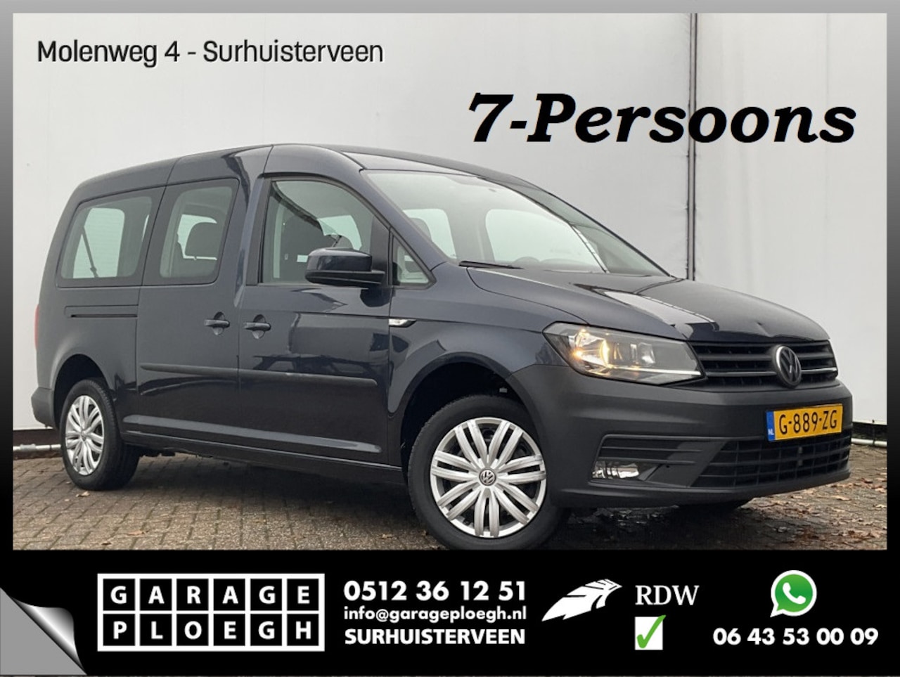 Volkswagen Caddy Maxi - 7-Pers 1.4 TSI 131pk Aut7 Airco Navi Cruise 7 Persoons 2x Schuifdeur 7P. - AutoWereld.nl