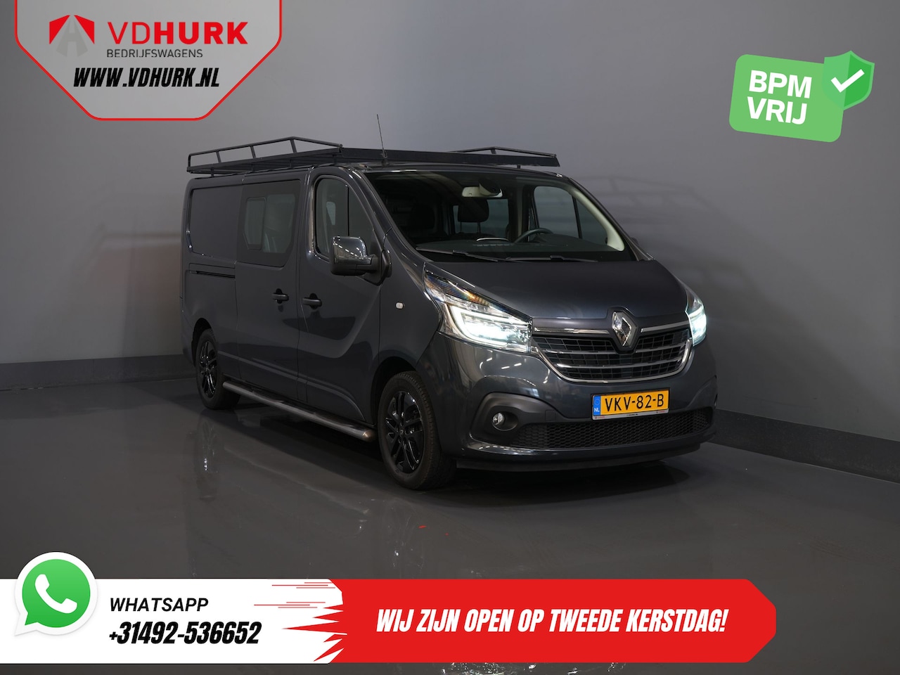 Renault Trafic - 2.0 dCi 145 pk Aut. L2 DC Dubbel Cabine BPM VRIJ! 2xSchuifdeur/ LED/ Stoelverw./ Climate/ - AutoWereld.nl