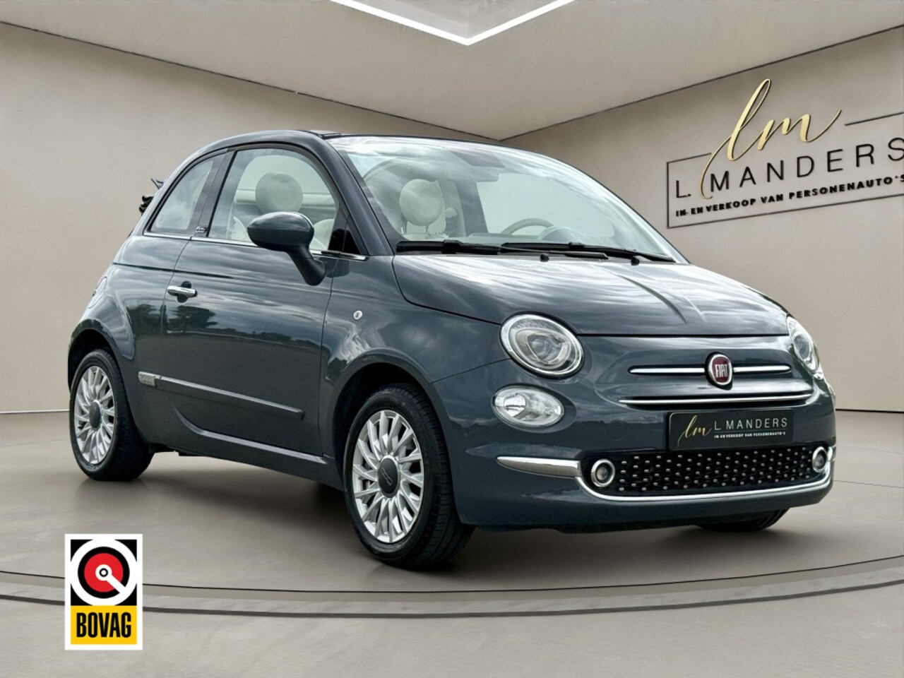 Fiat 500 C - 1.2 Lounge 2019 GRIJS | Cabrio | Navigatie | Airco - AutoWereld.nl