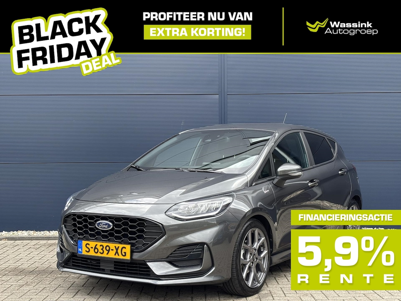 Ford Fiesta - 1.0 Hybrid 125pk ST-Line | BLACK FRIDAY DEAL | Cruise Control | Parkeer sensoren achter | - AutoWereld.nl
