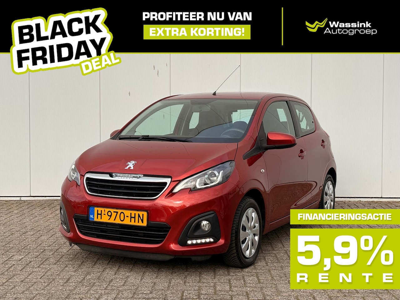 Peugeot 108 - BLACK FRIDAY DEAL | 1.0 e-VTi 72pk 5D Active | Airco | Elektrische ramen | Bluetooth | - AutoWereld.nl