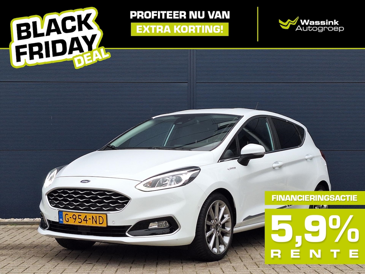 Ford Fiesta - 1.0 Ecoboost Vignale 100pk Automaat I BLACK FRIDAY DEAL | Trekhaak 1000KG I Half leer I Ad - AutoWereld.nl