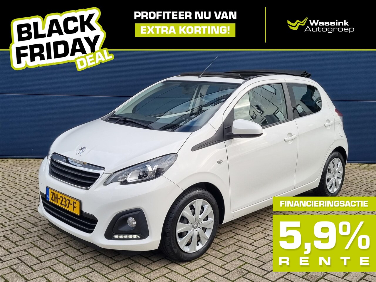 Peugeot 108 - 1.0 e-VTi 72pk TOP! Active | Airco | Bluetooth | Cabriodak | Stuurwielbediening - AutoWereld.nl