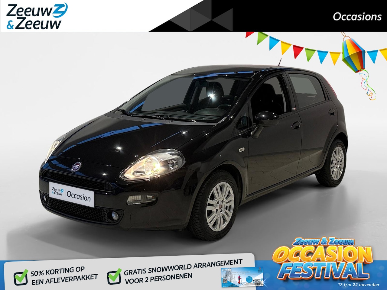 Fiat Punto Evo - 0.9 TwinAir Lounge *Parkeersensoren*Climate control*LM. Velgen*All Season banden*Leuke aut - AutoWereld.nl