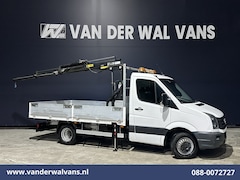 Volkswagen Crafter - 2.0 TDI Pick up Open Laadbak 1000kg KRAAN HIAB 033 Dubbel Lucht Airco | 3000kg Trekhaak |