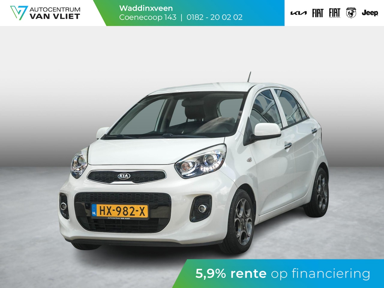 Kia Picanto - 1.0 CVVT DynamicLine l half leder half alcantara l cruise control l climate control - AutoWereld.nl