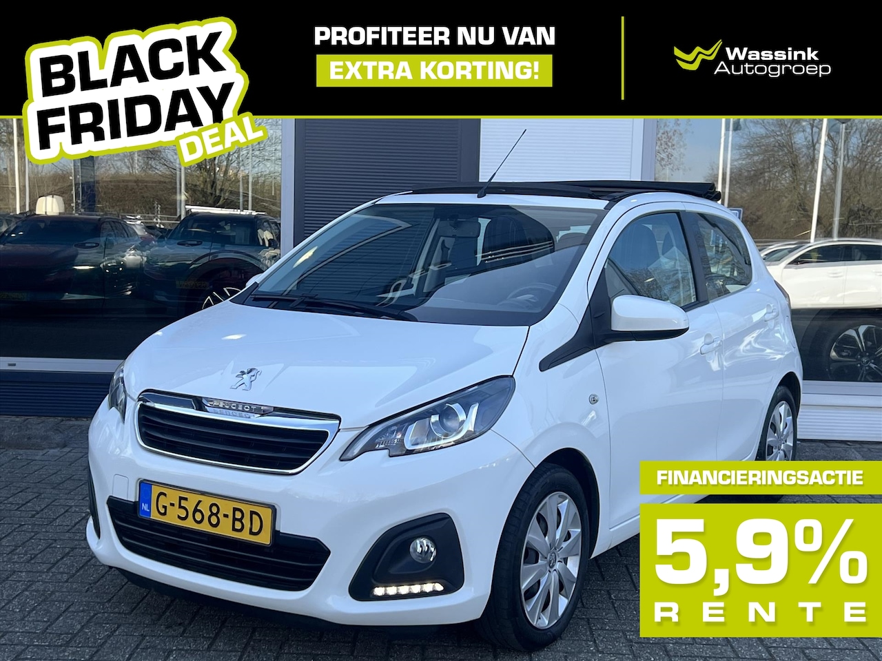 Peugeot 108 - BLACK FRIDAY DEAL1.0 e-VTi 72pk 5D TOP! Active | Camera | Airco | Apple CarPlay | Android - AutoWereld.nl