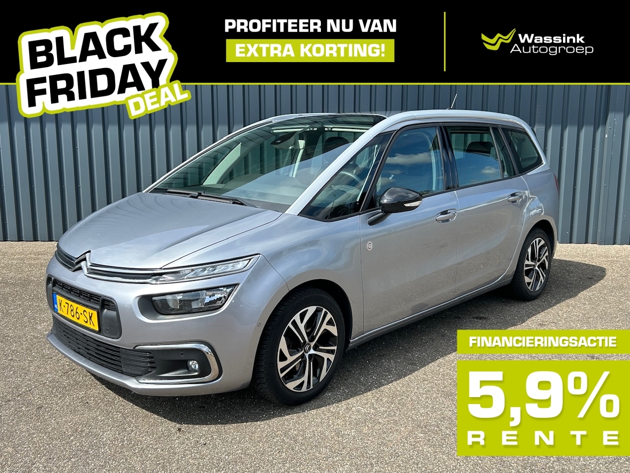 Citroën Grand C4 SpaceTourer - BLACK FRIDAY DEAL | 1.2 C-Series 130pk 7-zits | Navigatie | Climate control | Cruise contr - AutoWereld.nl