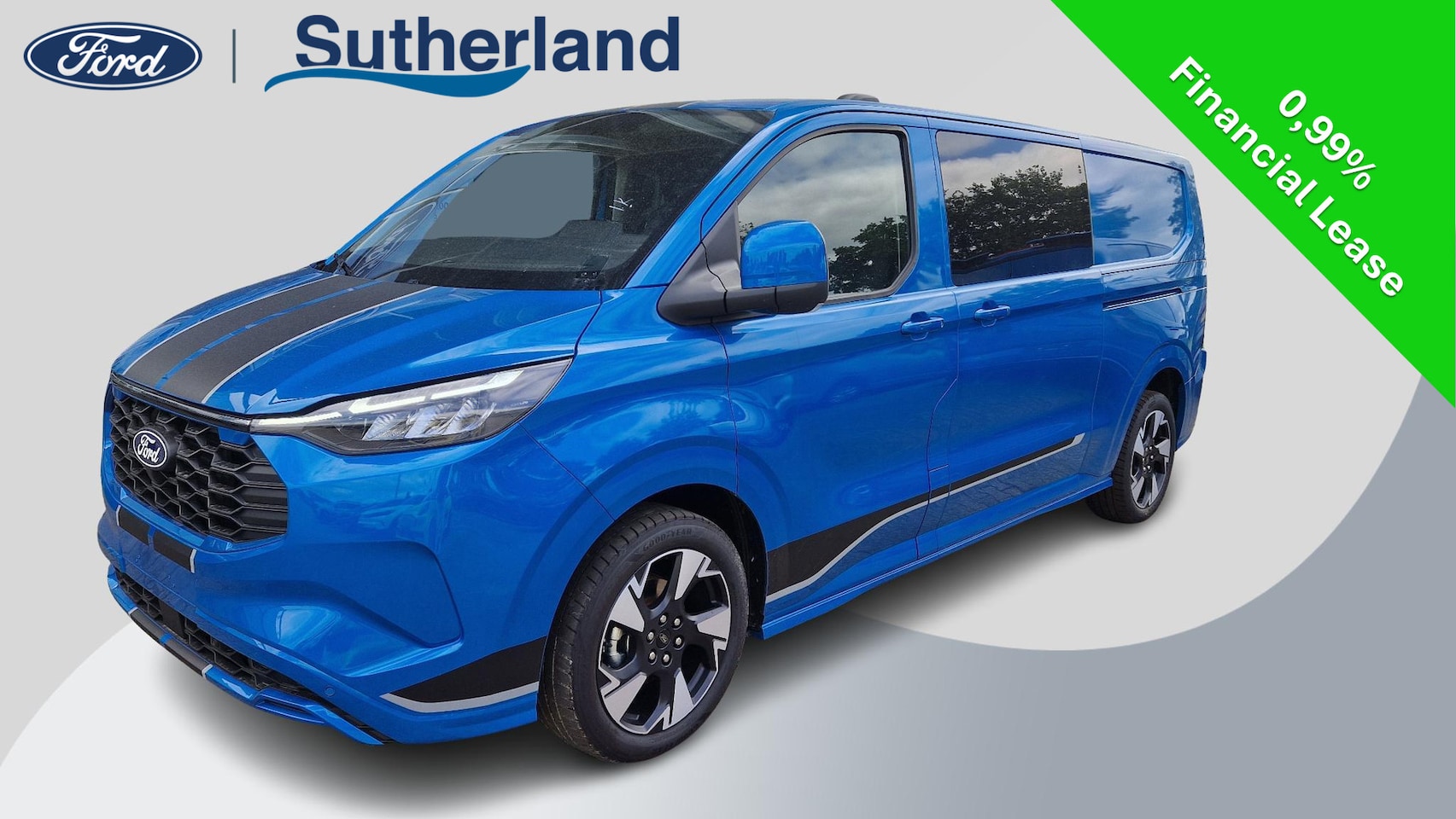 Ford Transit Custom - 320 2.5 PHEV L2H1 Sport DC 233pk | 0,99% Renteactie! | Dubbele Cabine | Dubbele zijschuifd - AutoWereld.nl