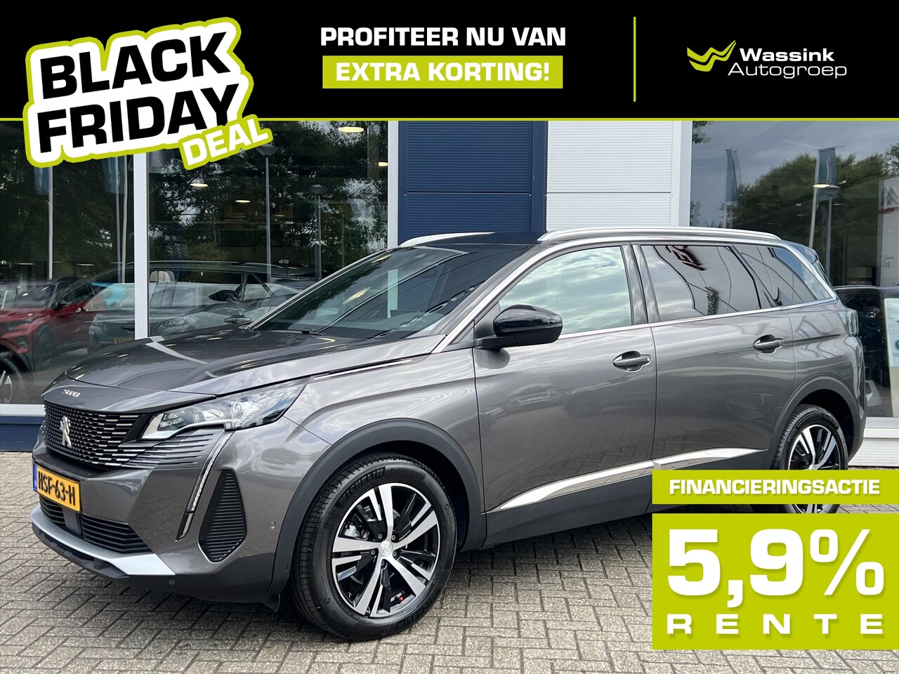 Peugeot 5008 - BLACK FRIDAY DEAL | 1.2 PureTech 130pk EAT8 GT | Stoelverwarming | Navigatie | Climate Con - AutoWereld.nl